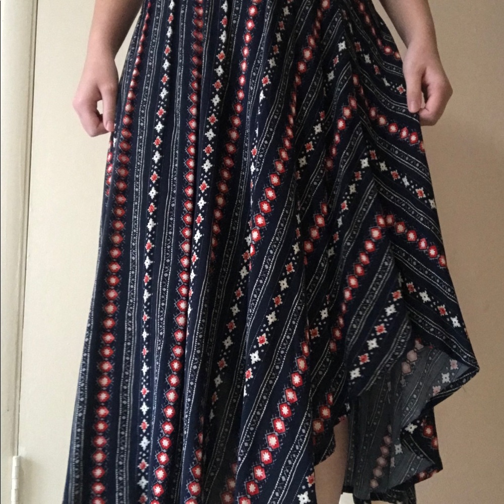 Hollister tribal print midi skirt